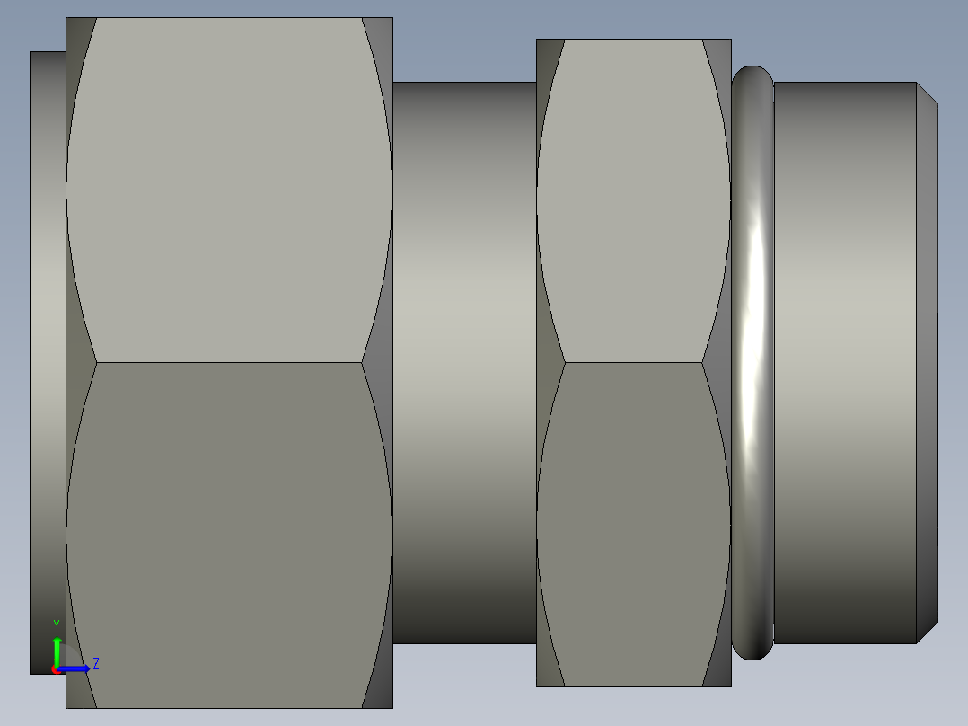 卡套式工业通用硬管接头20_f5bu-s左视图