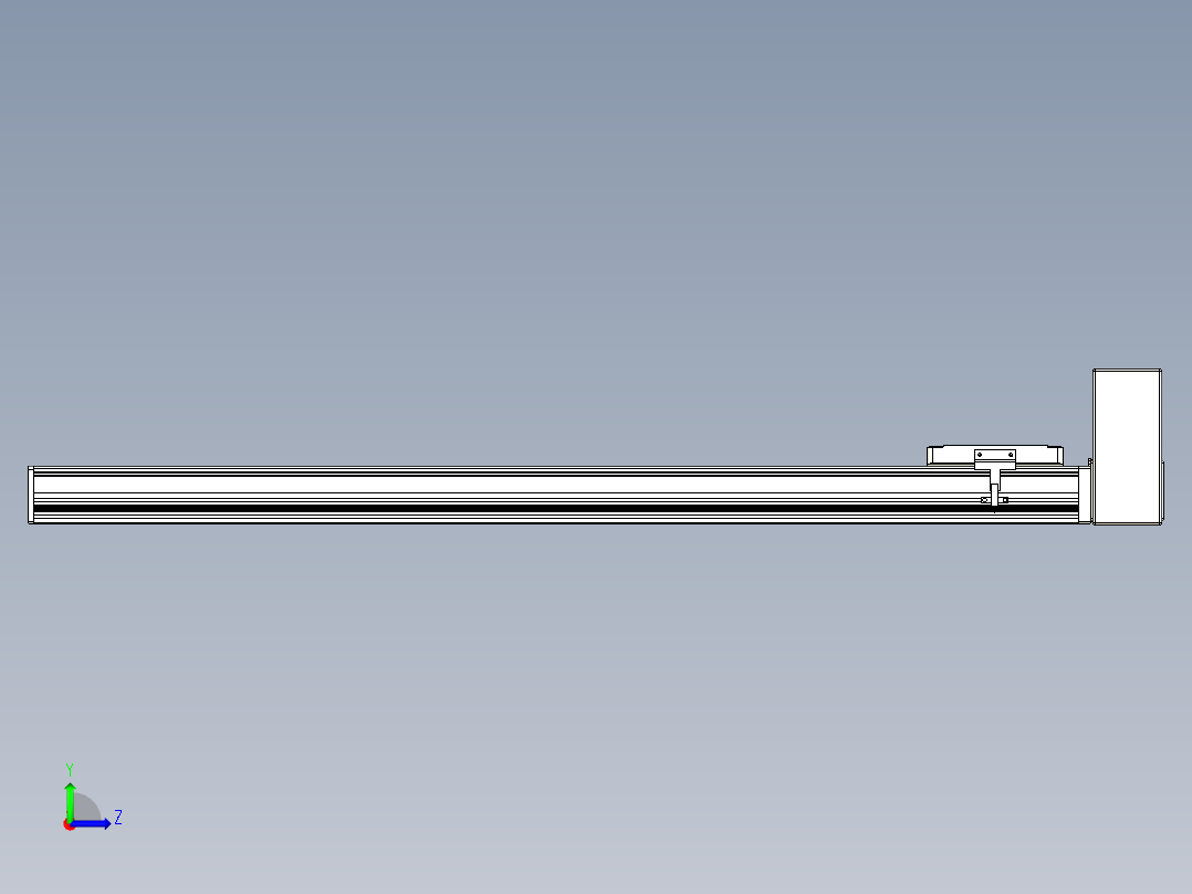 同步带全封闭直线模组TPA-HCB-105D-90-L800-LU-Y-P20-N3左视图