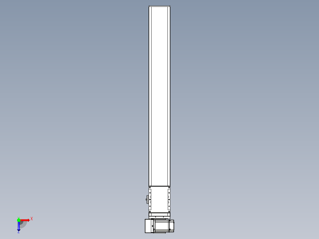 同步带全封闭直线模组TPA-HCB-105D-90-L800-LU-Y-P20-N3俯视图