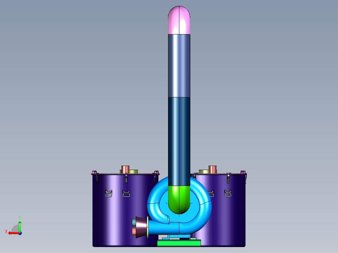 拼装式油雾滤筒净化系统后视图