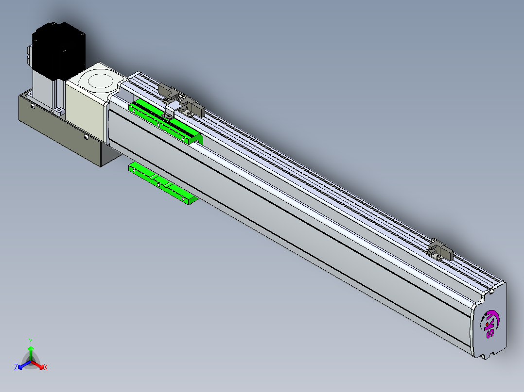 同步带滑台-半封闭B10H-L45-S450-L-P40-D3