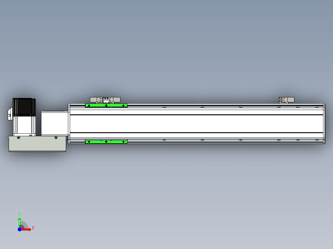 同步带滑台-半封闭B10H-L45-S450-L-P40-D3前视图