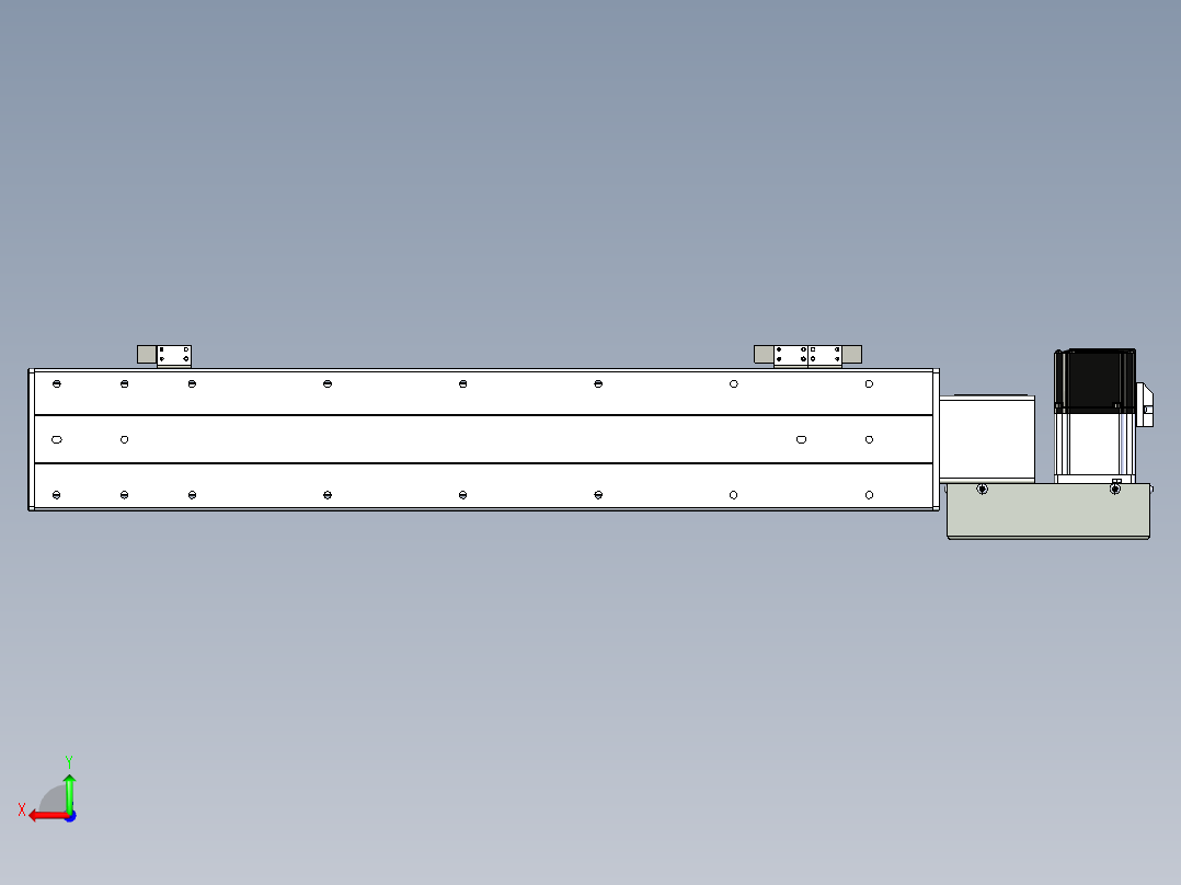 同步带滑台-半封闭B10H-L45-S450-L-P40-D3后视图