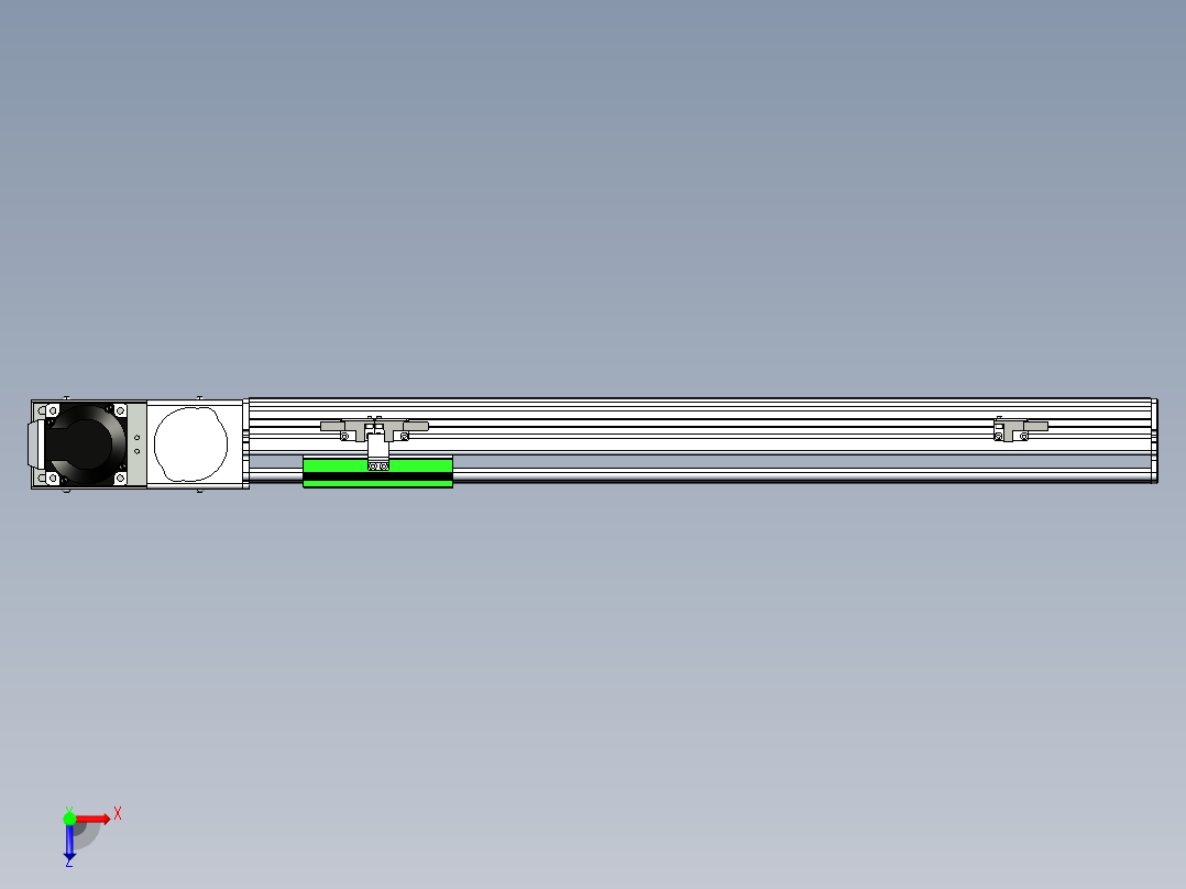 同步带滑台-半封闭B10H-L45-S450-L-P40-D3俯视图