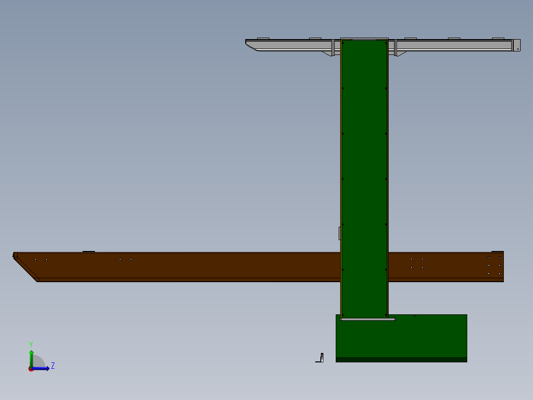 2立柱简易升降立体车库左视图