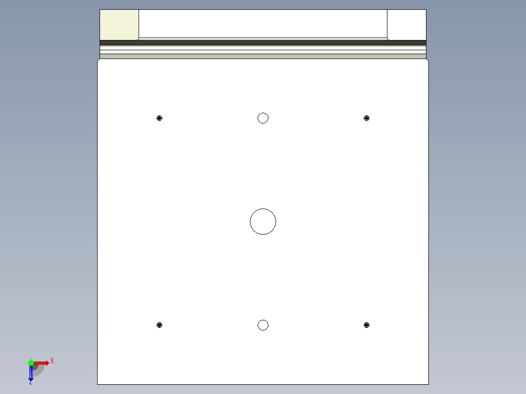 雙面基座1906-3D多系列多零件图纸模型俯视图