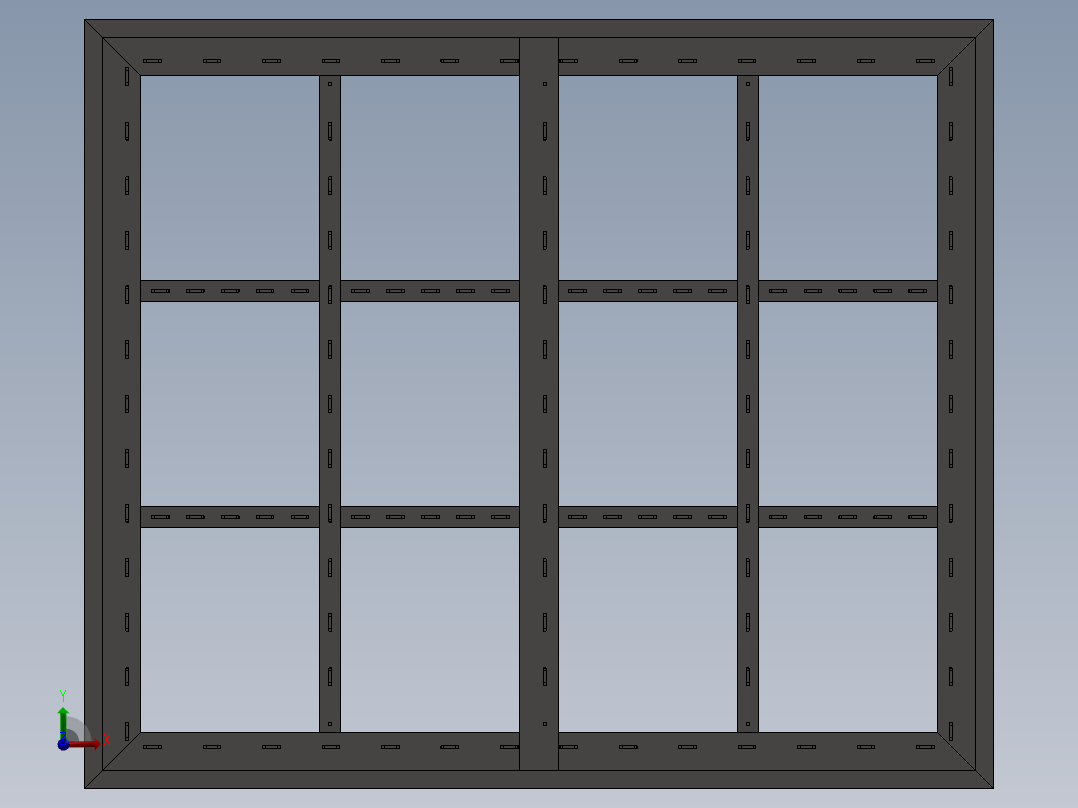 坚硬的窗户前视图