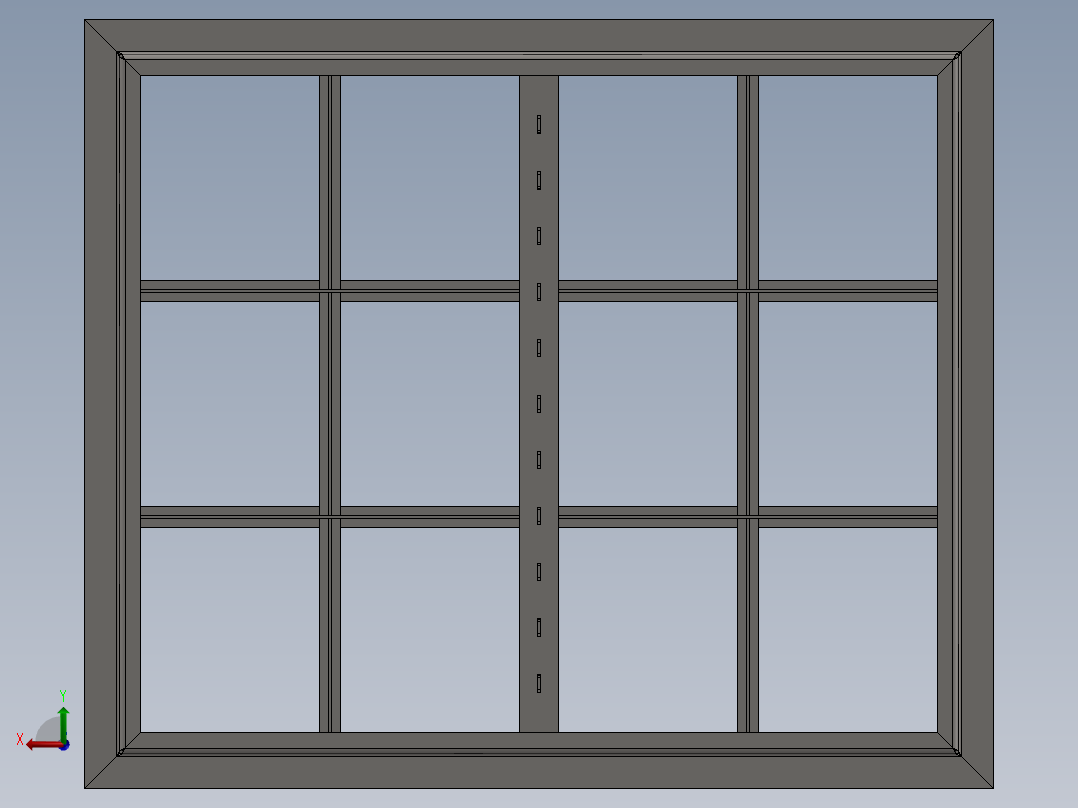 坚硬的窗户后视图