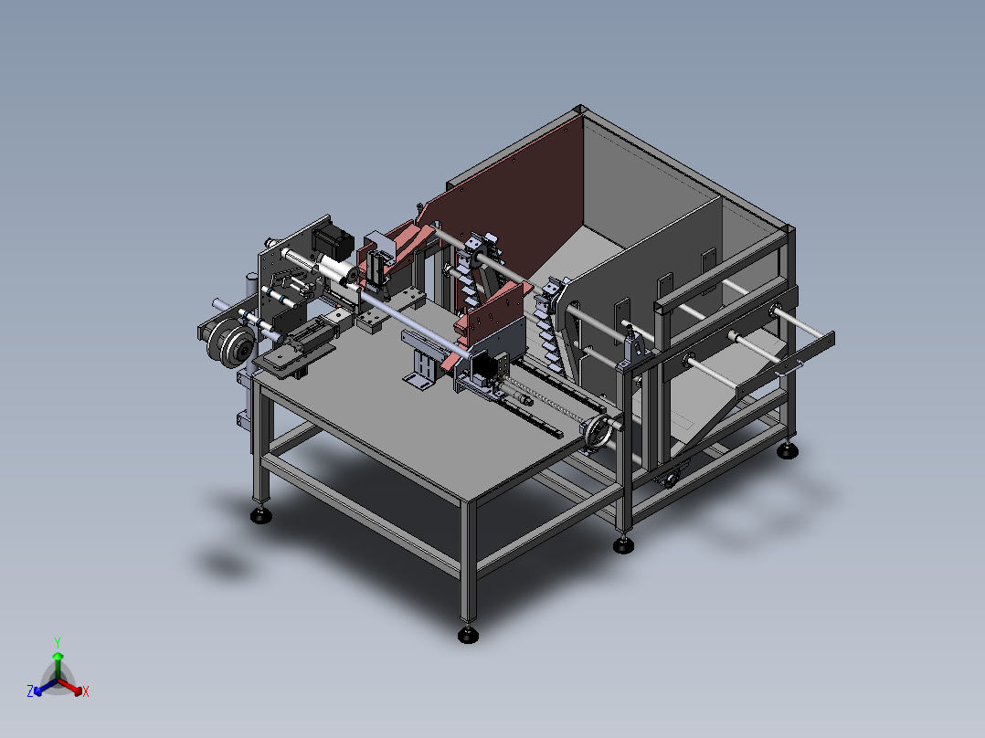 圆管自动贴标机sw18可编辑正等轴测图