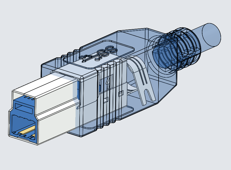 USB 3.0型电缆插头