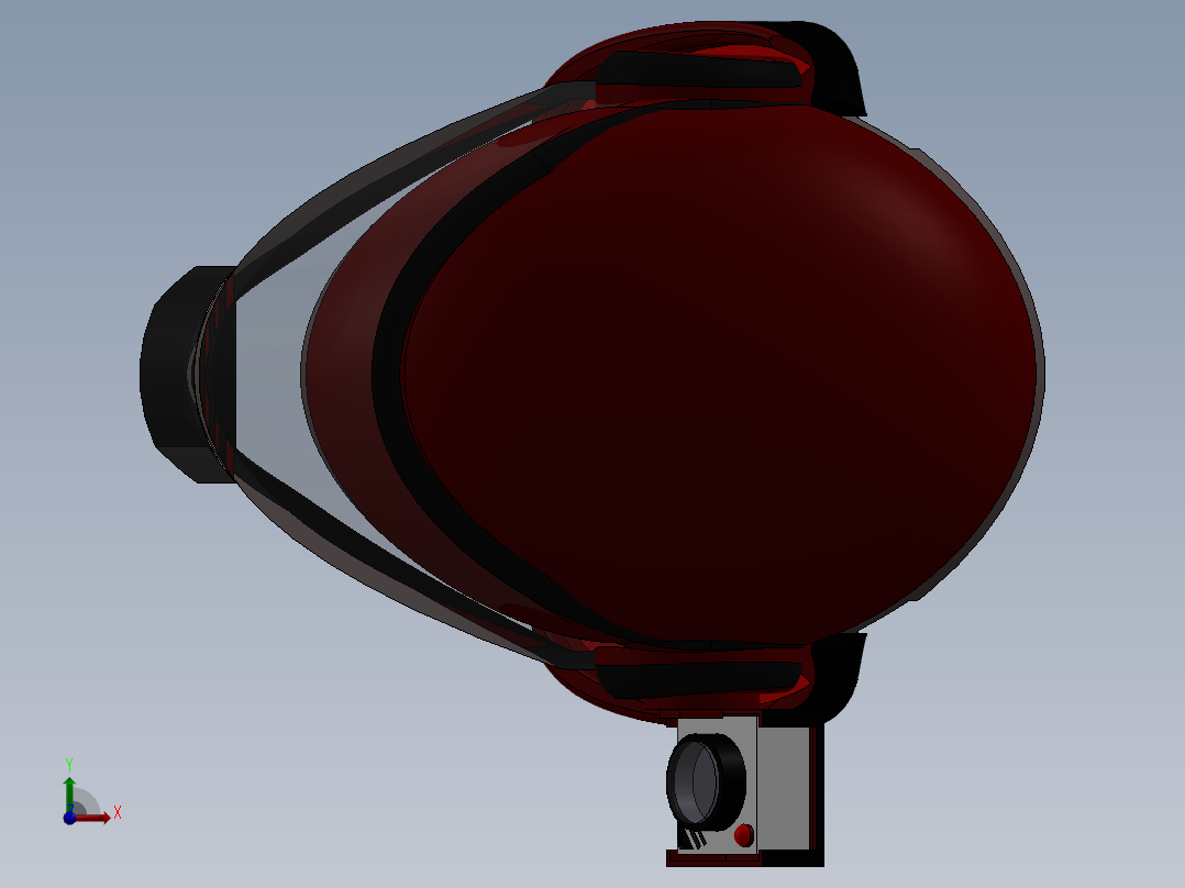 摩托车头盔casco-moto-motorbike-helmet-SolidWorks2016前视图