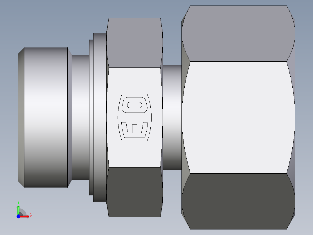 卡套式工业通用硬管接头EO_Standpipe_connector_EVGE25SREDCF前视图