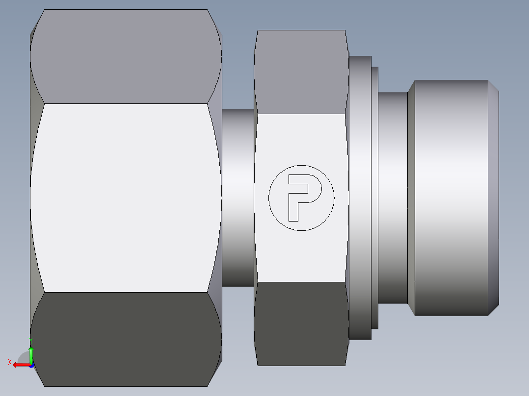卡套式工业通用硬管接头EO_Standpipe_connector_EVGE25SREDCF后视图
