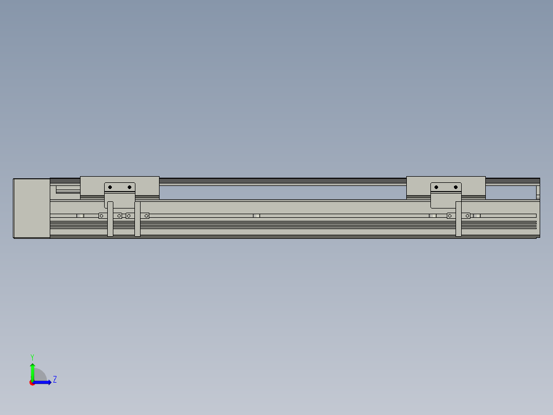 直线模组LHAT10-CA-S350-R-C3设计图纸左视图
