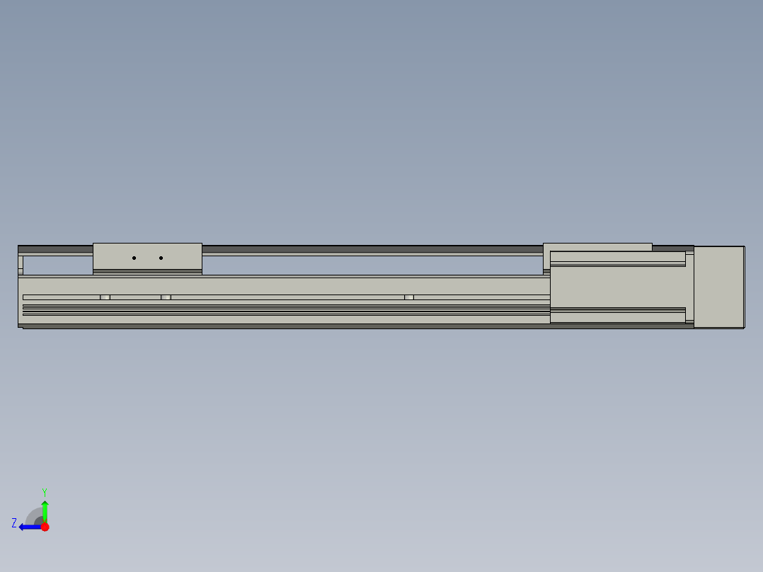 直线模组LHAT10-CA-S350-R-C3设计图纸右视图