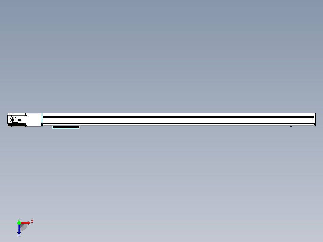 威洛博VC丝杆传动-无尘环境VC14-Lxx-C-S1300-BC-ZP75-C3俯视图