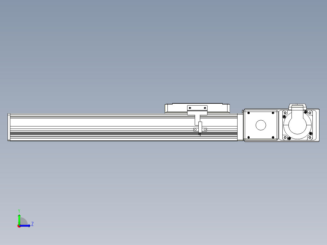 同步带全封闭直线模组TPA-HCB-105D-90-L250-MR-C-P20-N3左视图