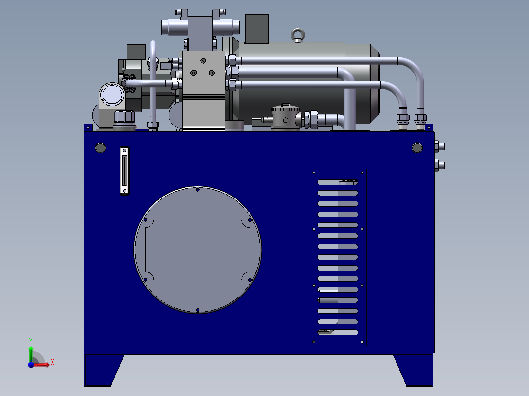 斗轮旋转液压站前视图
