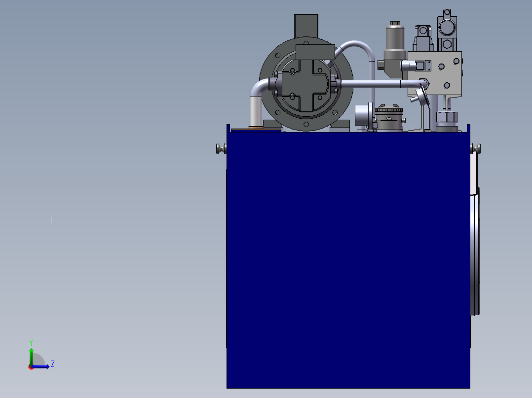 斗轮旋转液压站左视图