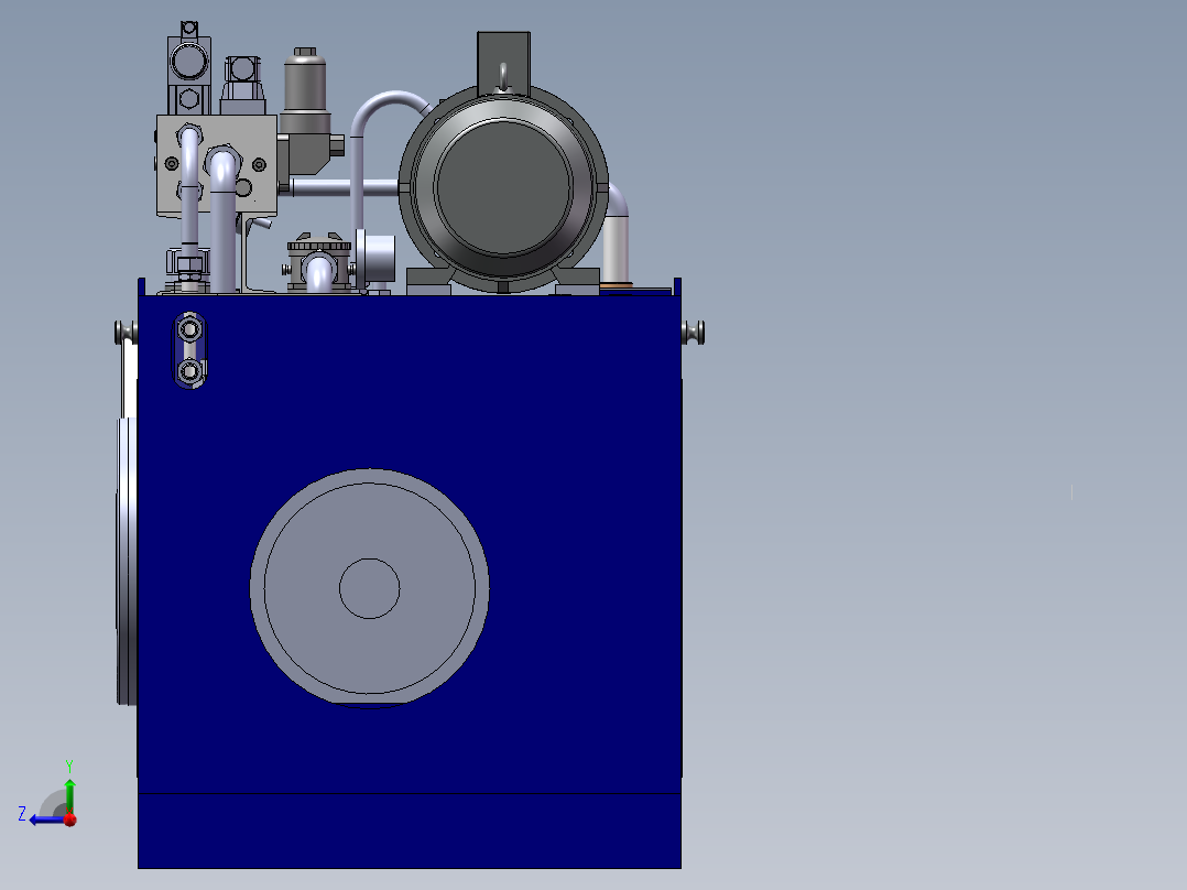 斗轮旋转液压站右视图