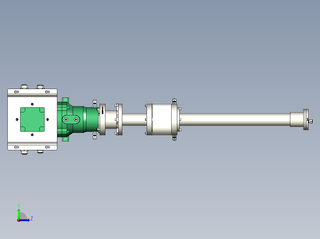 激光气体分析仪左视图