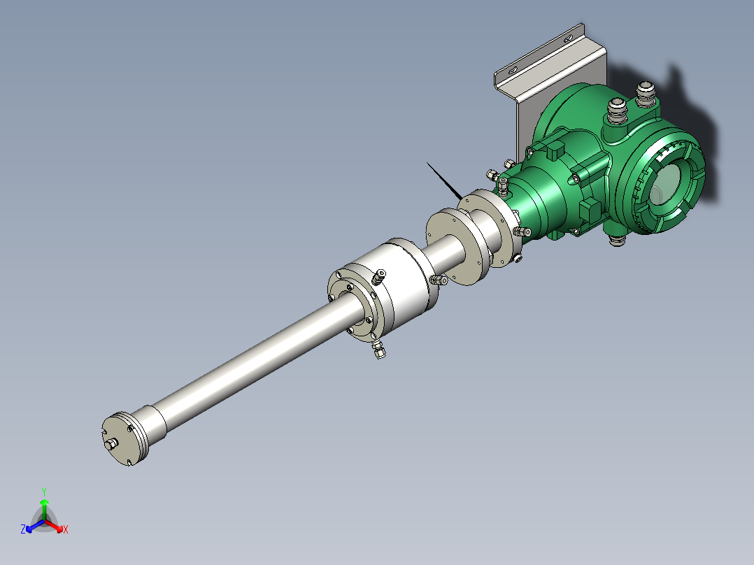 激光气体分析仪正等轴测图