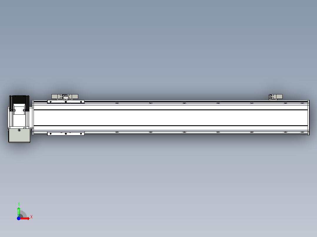 同步带滑台-半封闭B10H-L45-S600-LU-P40-D3前视图