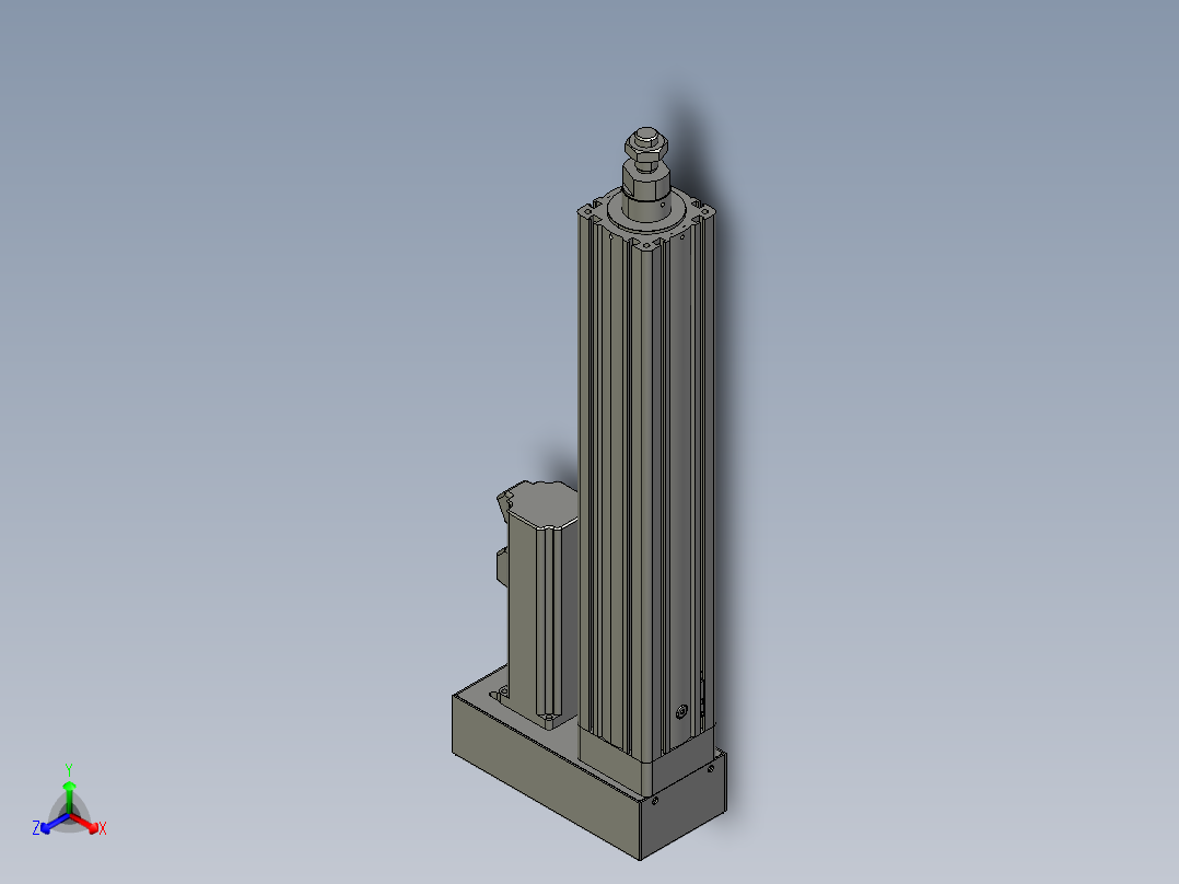 12VZ电动缸-VZ5-S200-BD正等轴测图