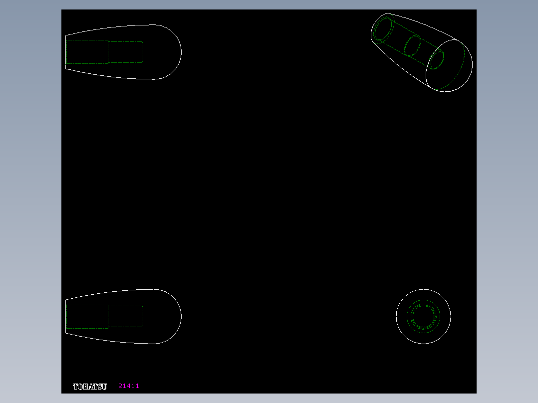 橢圓型把手(壓入式)I.222N-2D多系列多零件图纸模型