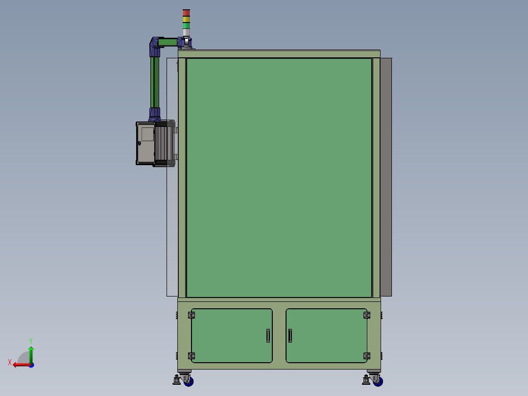 卷管打孔设备sw17可编辑后视图