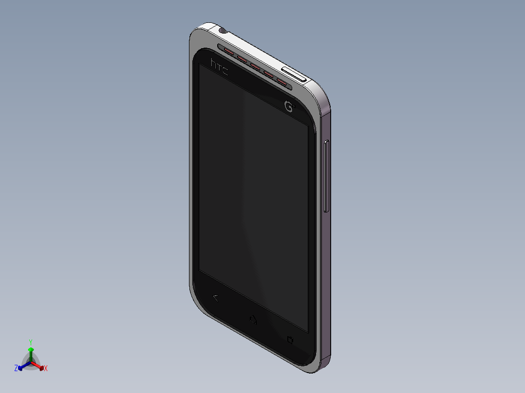 手机HTC328T正等轴测图