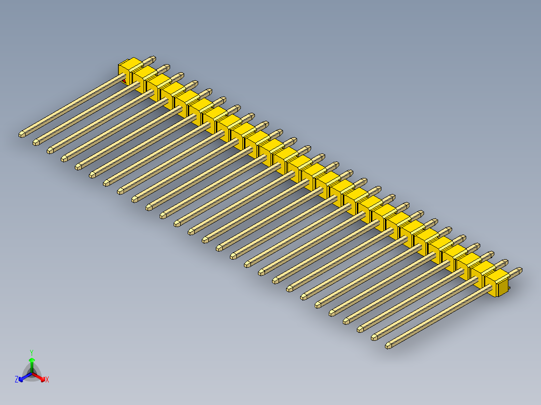 彩色公头100mil（2.54mm）系列-DS1021_yellow_1x27p_100mil_Type19_rev1.0