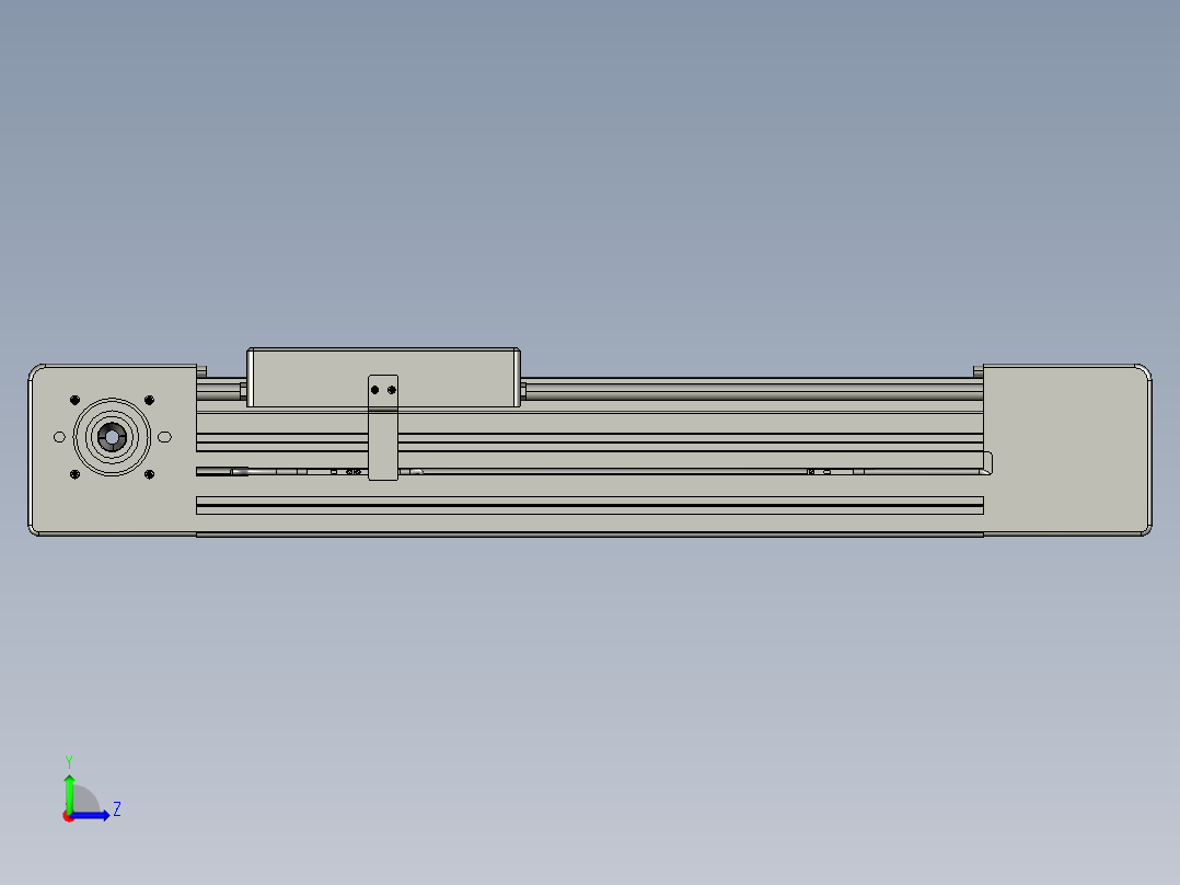 威洛博直线电机模组EB6-L140-S200-光轴左视图