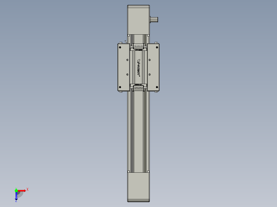 威洛博直线电机模组EB6-L140-S200-光轴俯视图