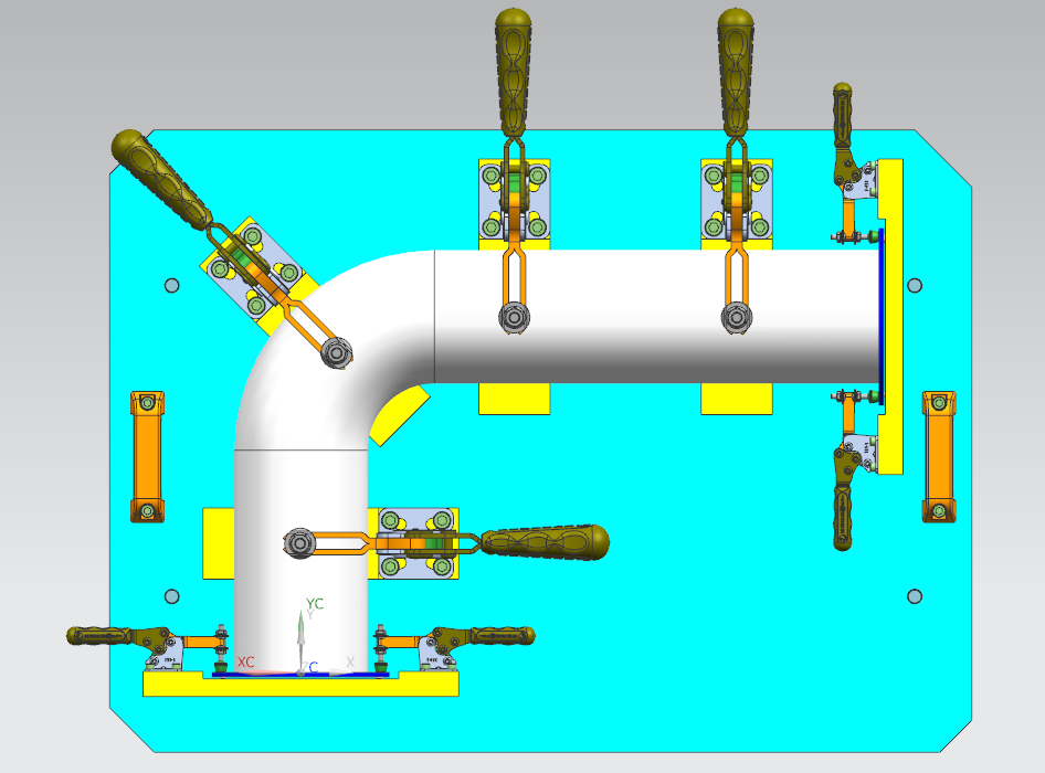 弯管焊接夹具3D设计含三维二维说明书1179073