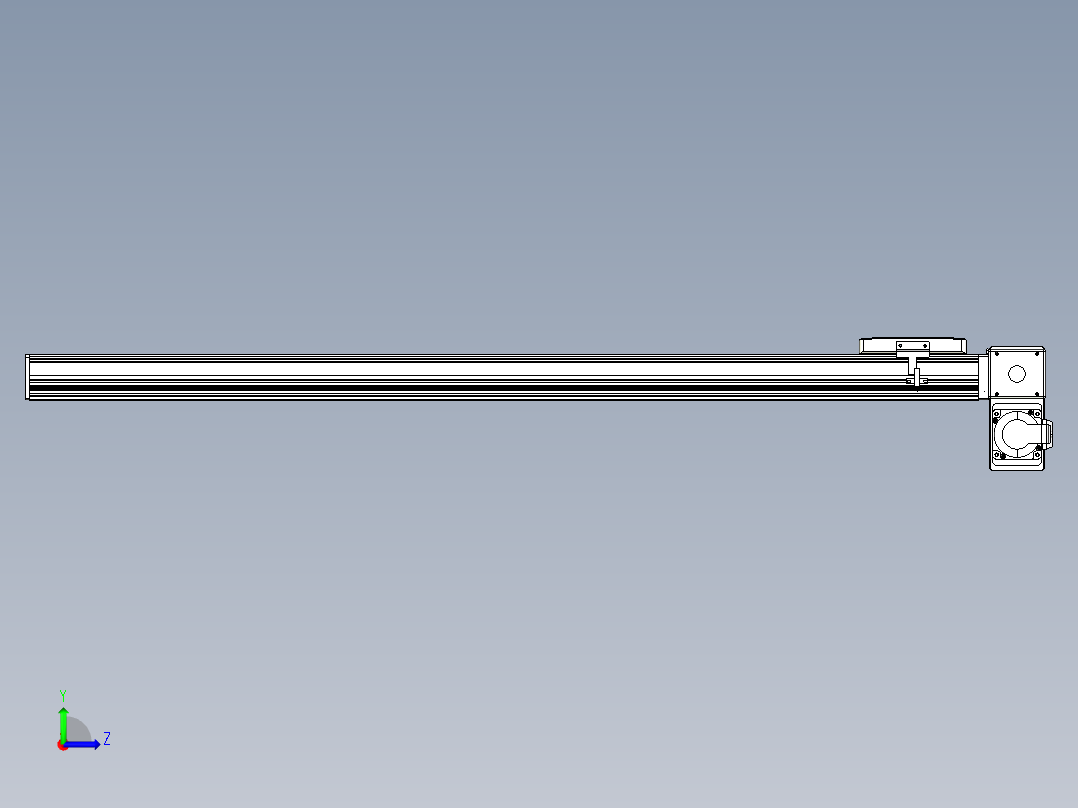 同步带全封闭直线模组TPA-HCB-105D-90-L950-RP-Y-P20-N3左视图