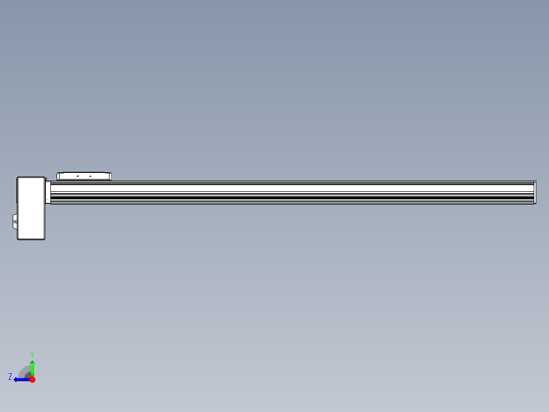 同步带全封闭直线模组TPA-HCB-105D-90-L950-RP-Y-P20-N3右视图