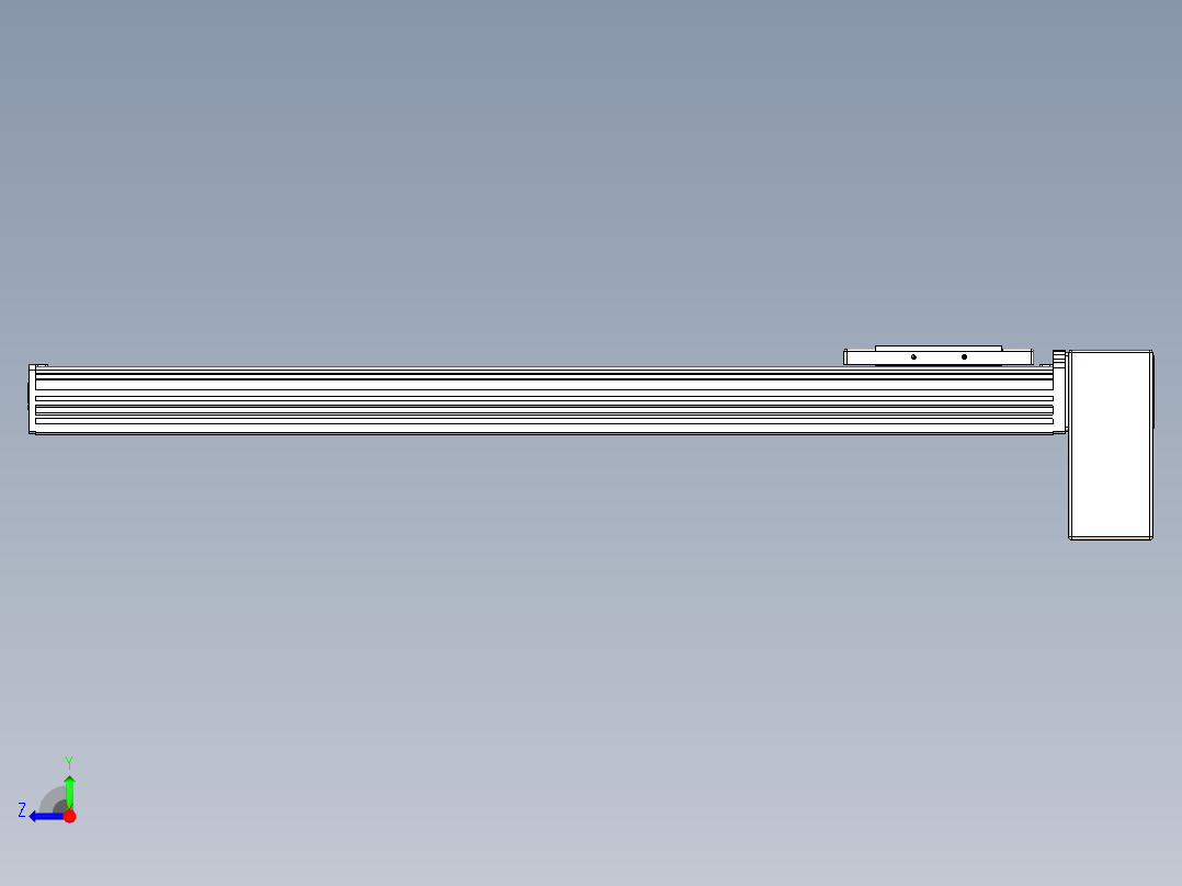同步带全封闭直线模组TPA-HCB-110D-90-L600-LP-C-P40-N3右视图