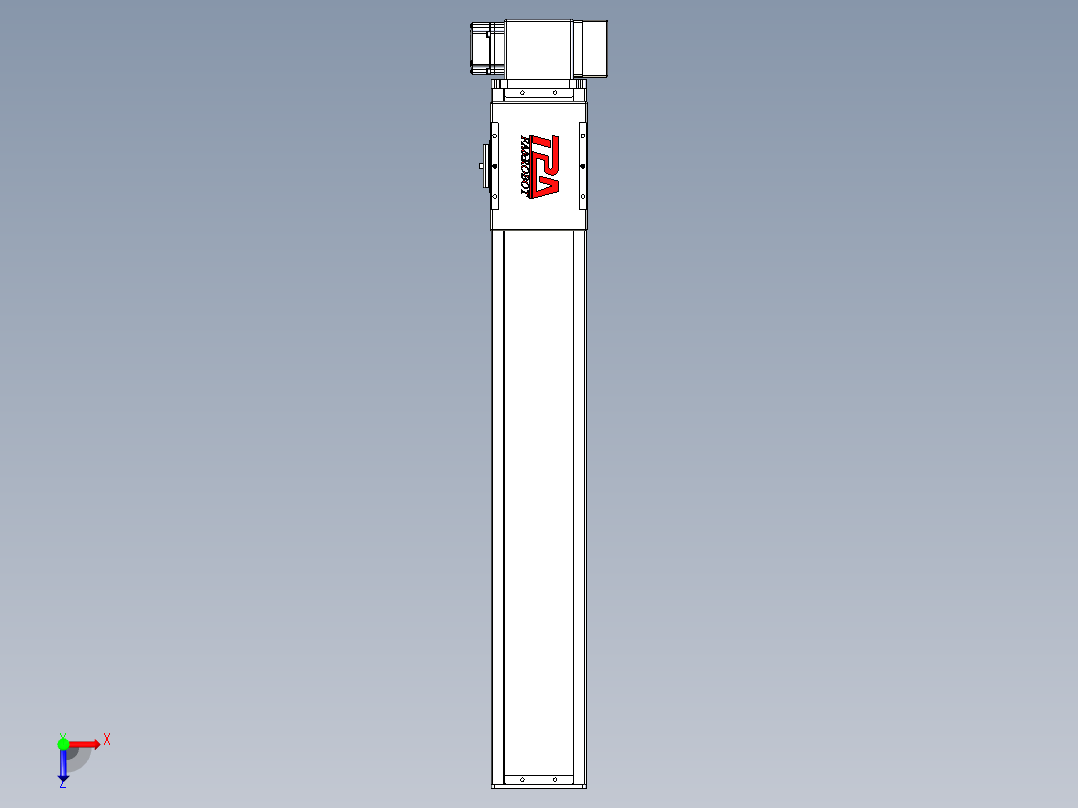 同步带全封闭直线模组TPA-HCB-110D-90-L600-LP-C-P40-N3俯视图