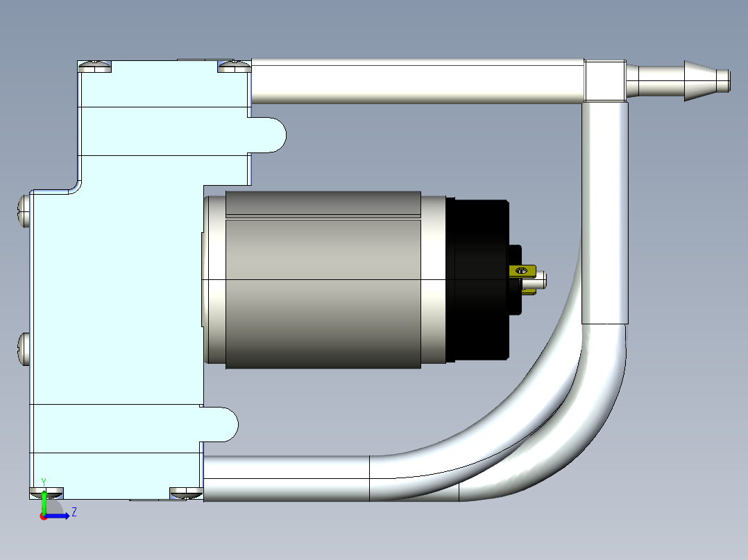 BTC IIS 和 TTC IIS 微型膜片泵 (65)系列图纸左视图