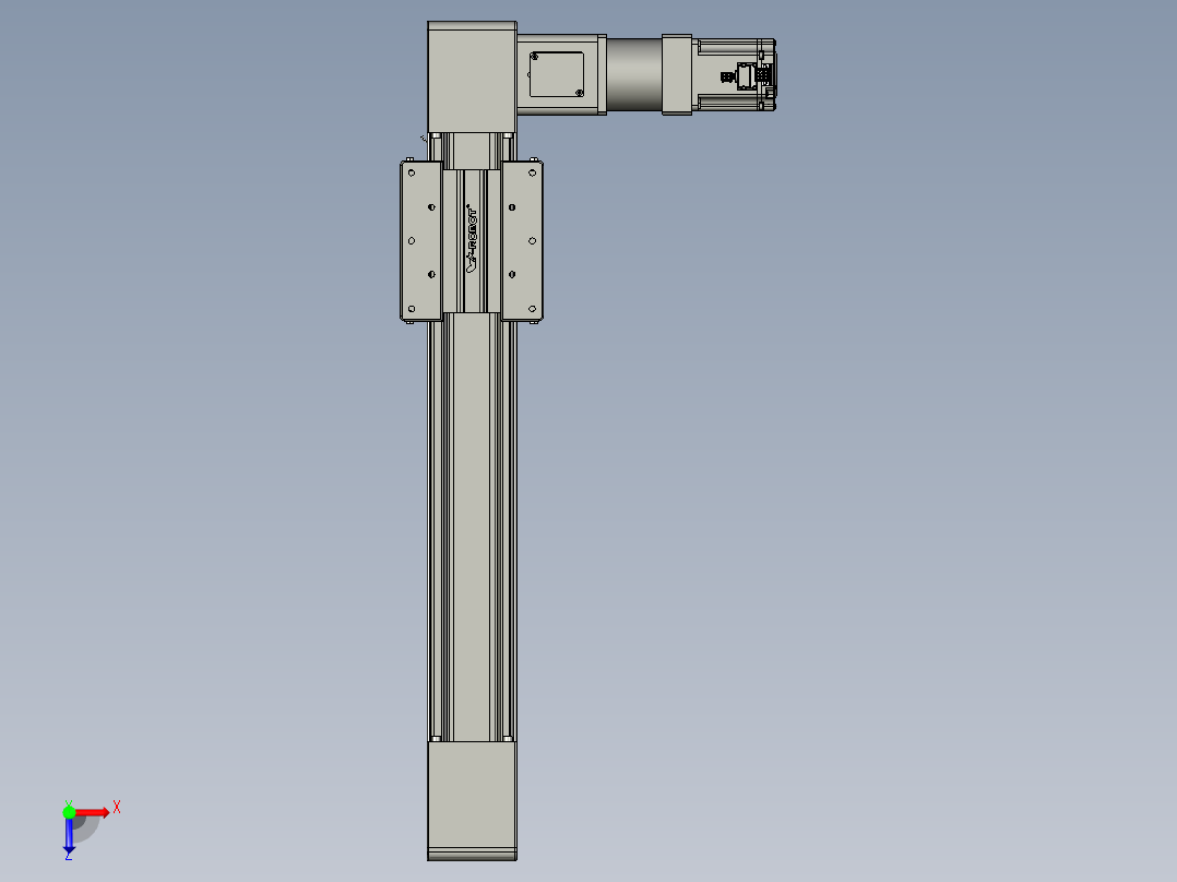 威洛博直线电机模组EB10-L224-S450-R-ZP75-MS3-5K俯视图