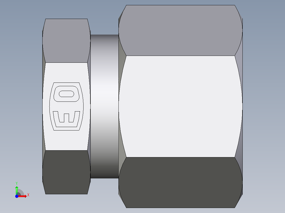 卡套式工业通用硬管接头EO_Blanking_plug_for_tube_ends_ROV12L71前视图