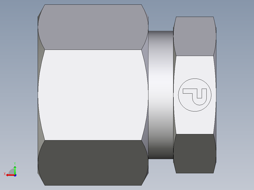 卡套式工业通用硬管接头EO_Blanking_plug_for_tube_ends_ROV12L71后视图