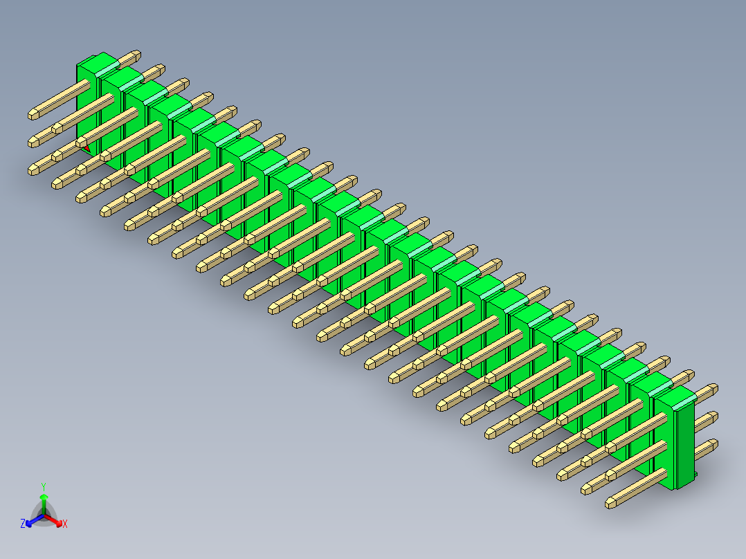 彩色公头100mil（2.54mm）系列-DS1021_green_3x25p_100mil_Type1_rev1.0