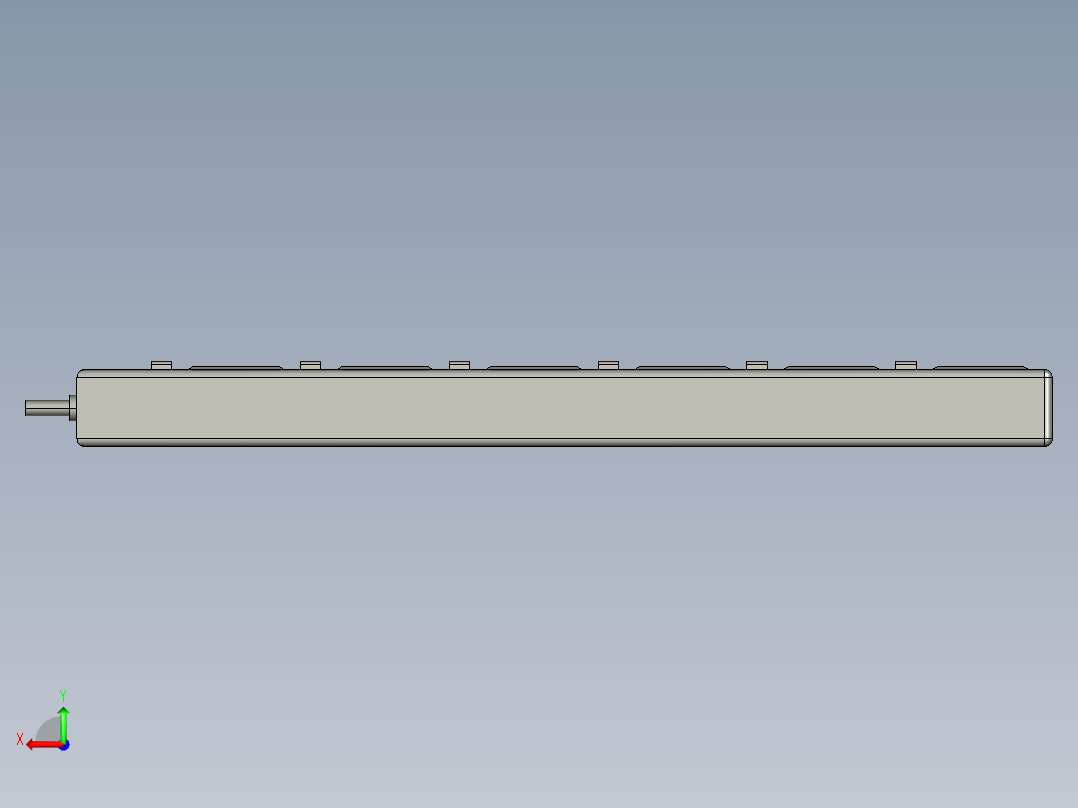 简画的插线板 PROE STP后视图