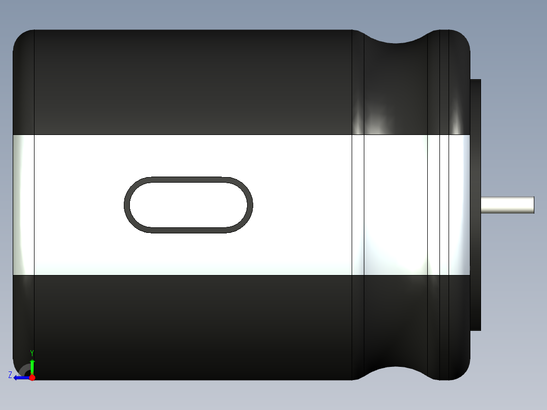 无源元件封装-CAP_RAD_D16x20_POL_BK右视图