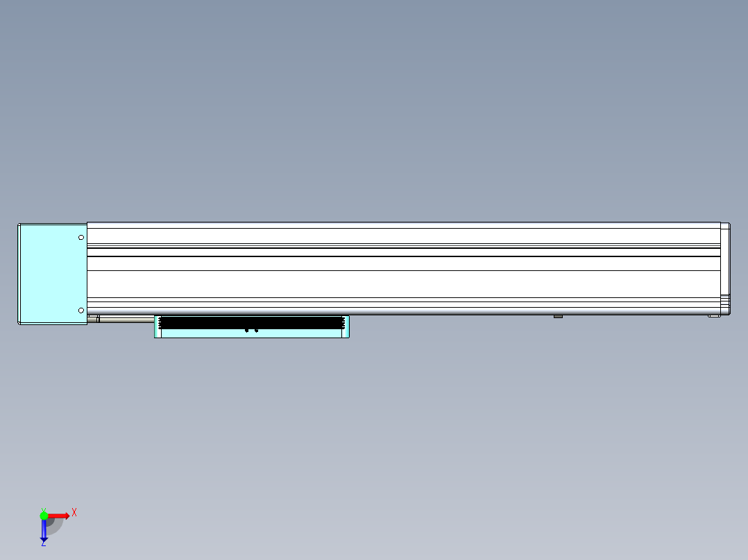 威洛博VC丝杆传动-无尘环境VC14-Lxx-C-S250-BL-ZP75-C3俯视图