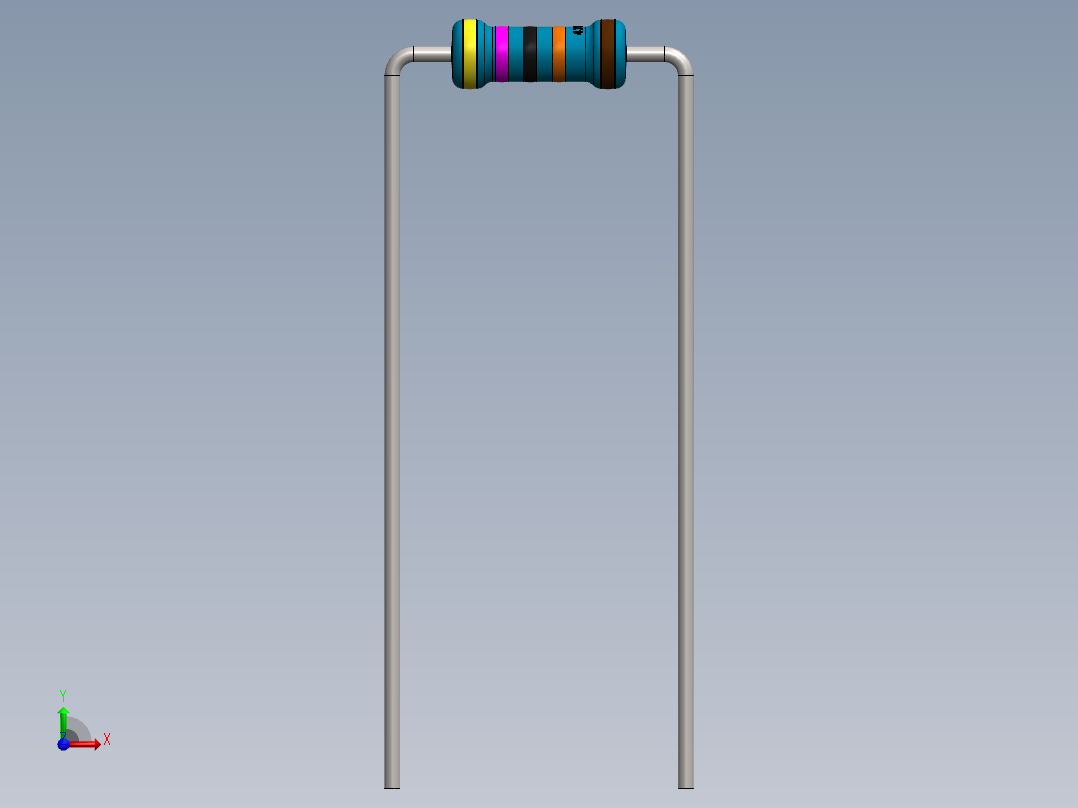 电容器 二极管 电阻器-Resistor 470K Ohm Blue前视图