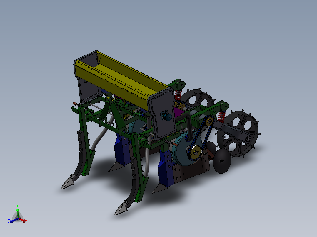 气动玉米精密播种机设计【含三维】