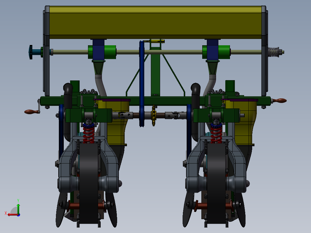 气动玉米精密播种机设计【含三维】后视图